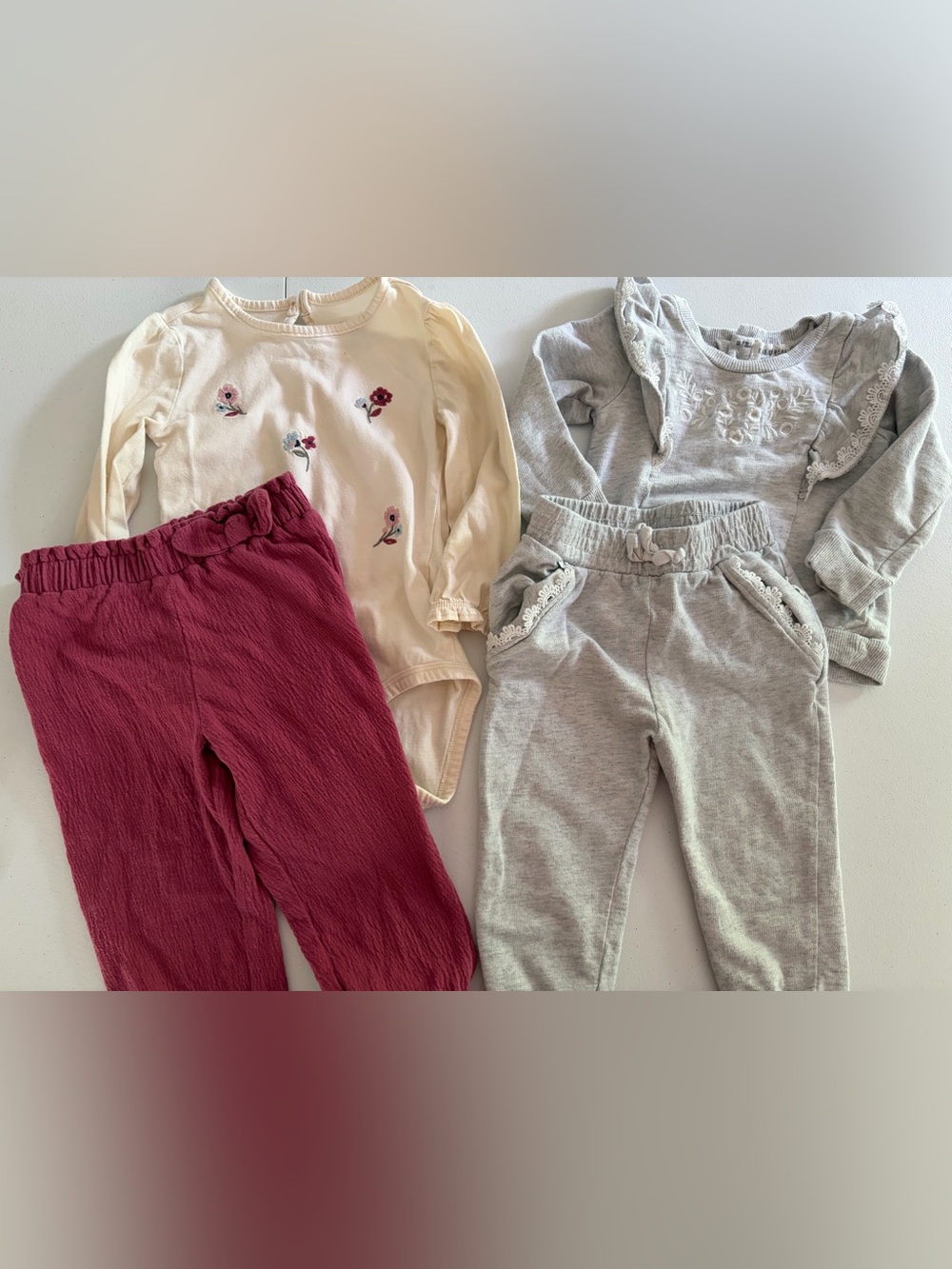 18M Toddler Girl Bundle Jeans Leggings & Outfits 12pcs